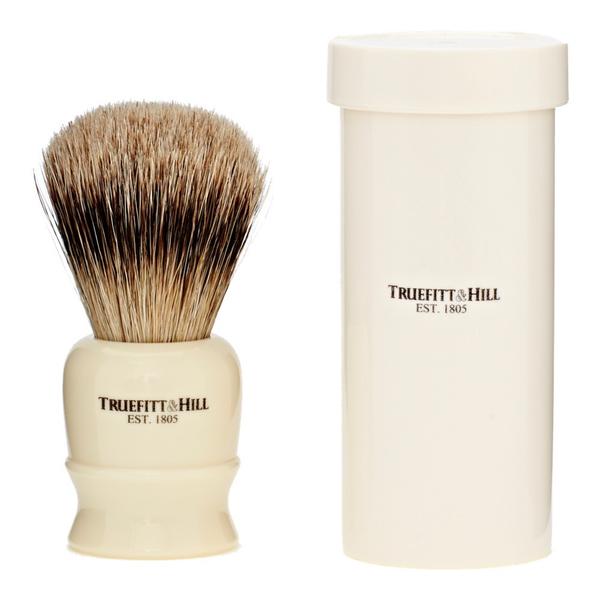 Tube Traveler Shave Brush / Faux Ivory / Super Badger